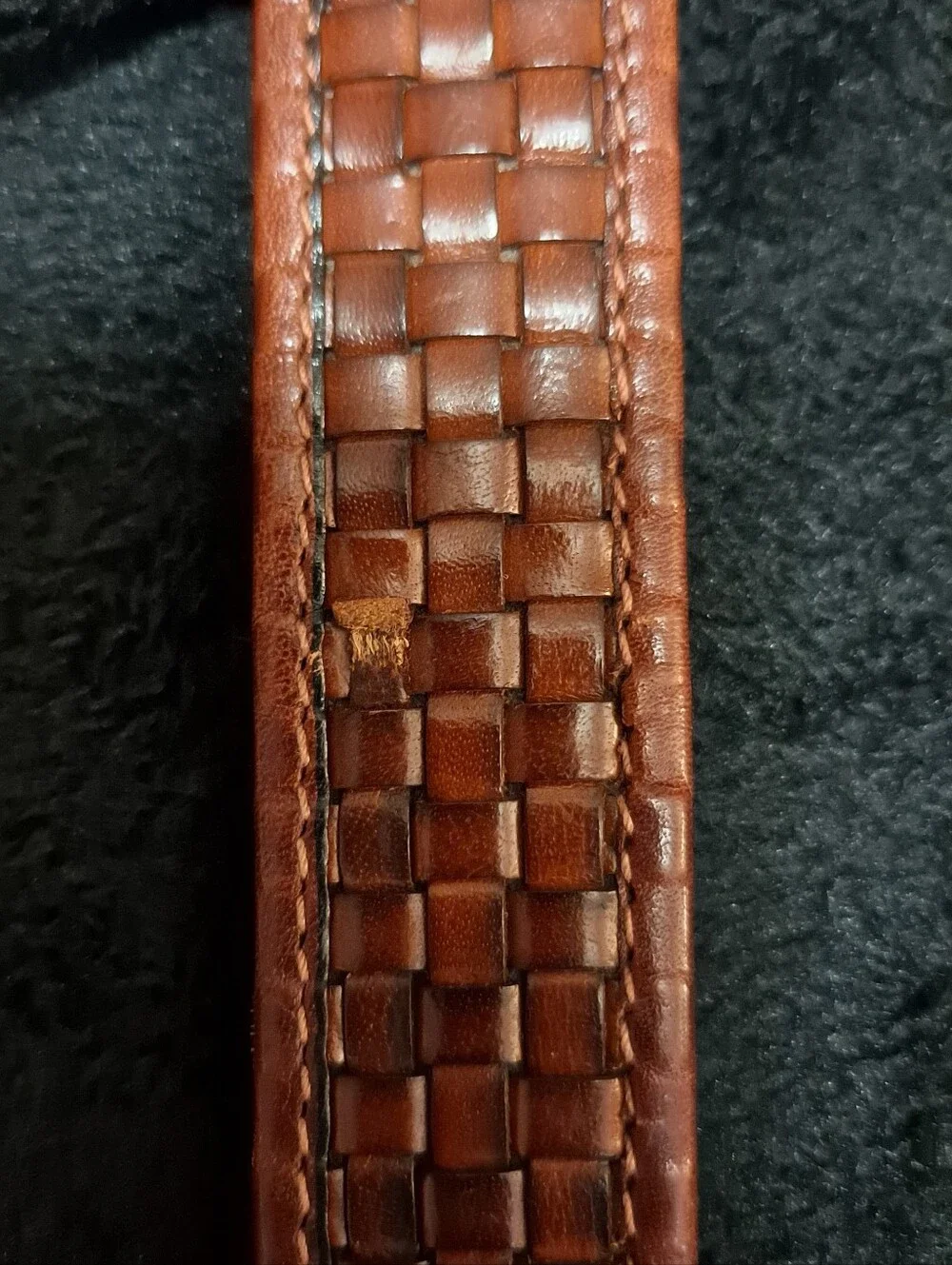 Cole Haaan Woven Leather Men's Bag Strap in Cognac Brown 85/34
